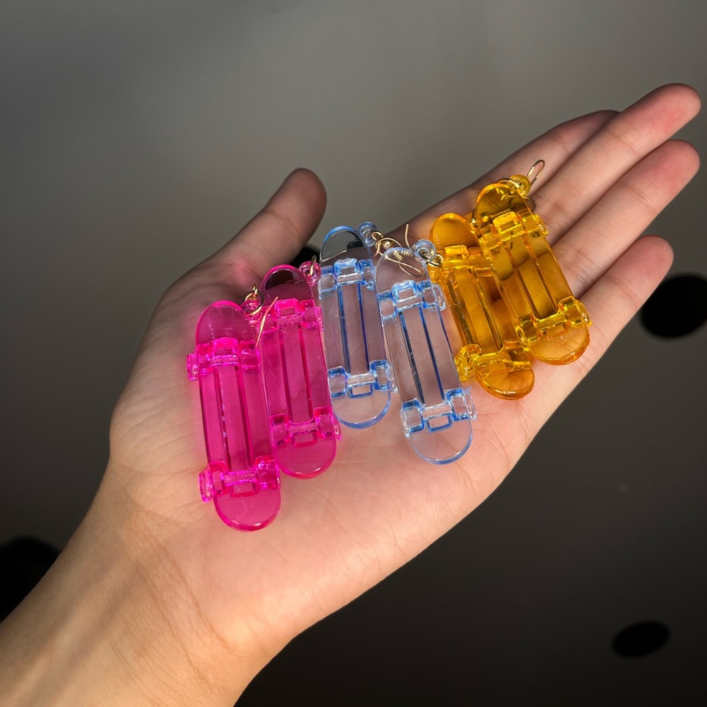 Skateboard Earrings